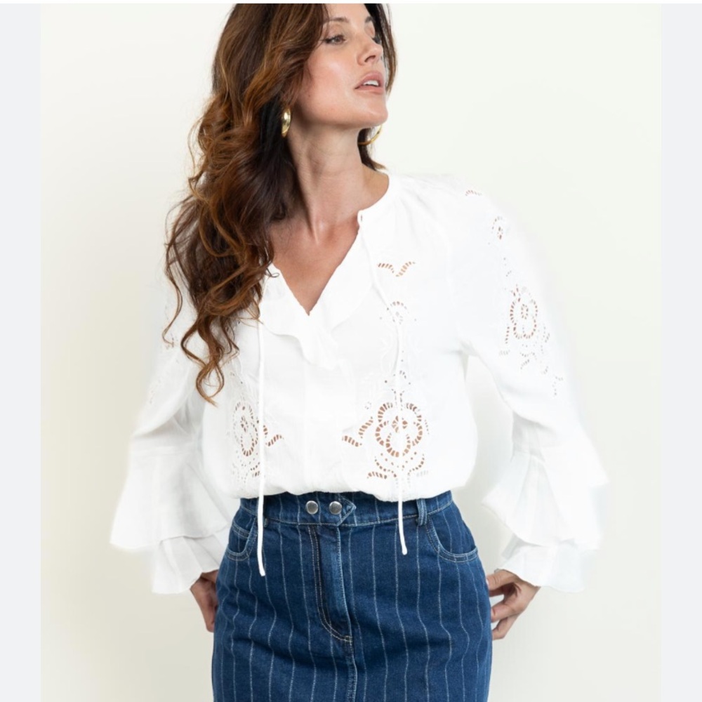 Ba&sh Omar blouse NWT 2 M - Picture 7 of 13